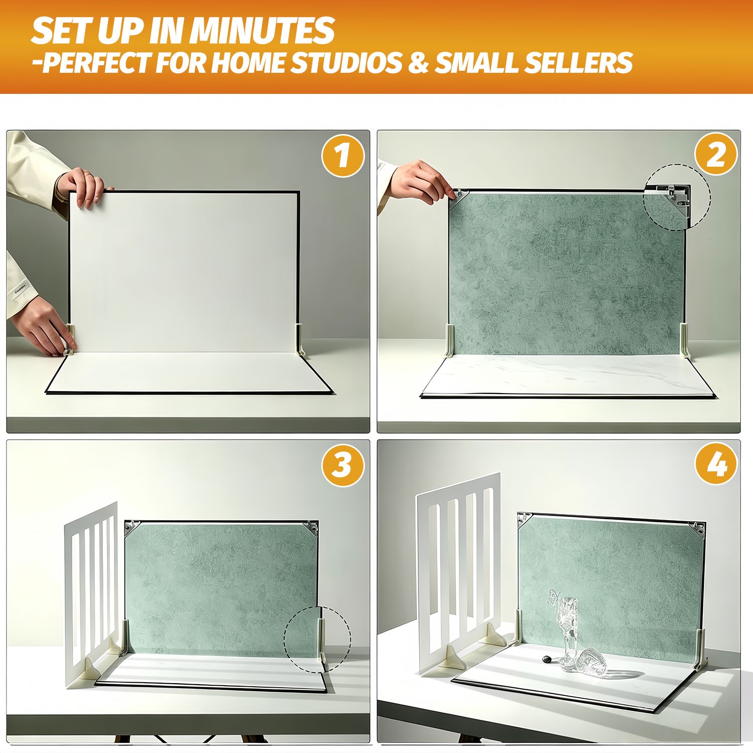 Photo Background Paper, Portable Backdrop Board for Food & Small Item Shooting