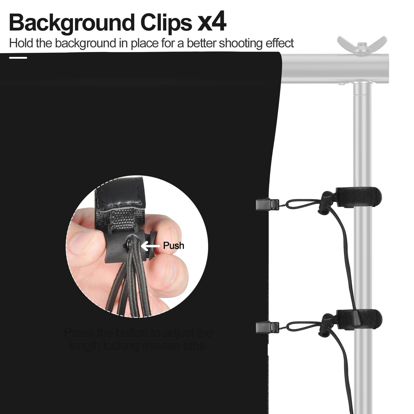 8.5x10ft Black Photo Backdrop Screen for Photography, Large Negros Drapes Par…