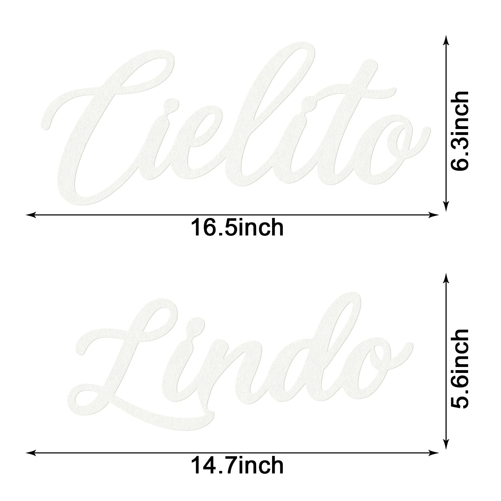 MASTRON Cielito Lindo Sign for Backdrop – 16.5 inch W x 11.9 H, White