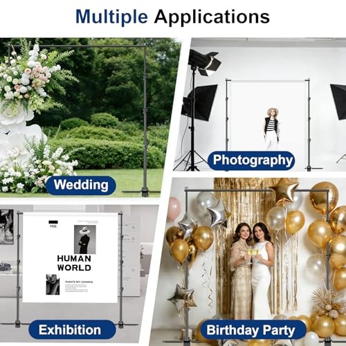 Backdrop Stand Heavy Duty, 10x10Ft Pipe and Drape Stand Adjustable Photo