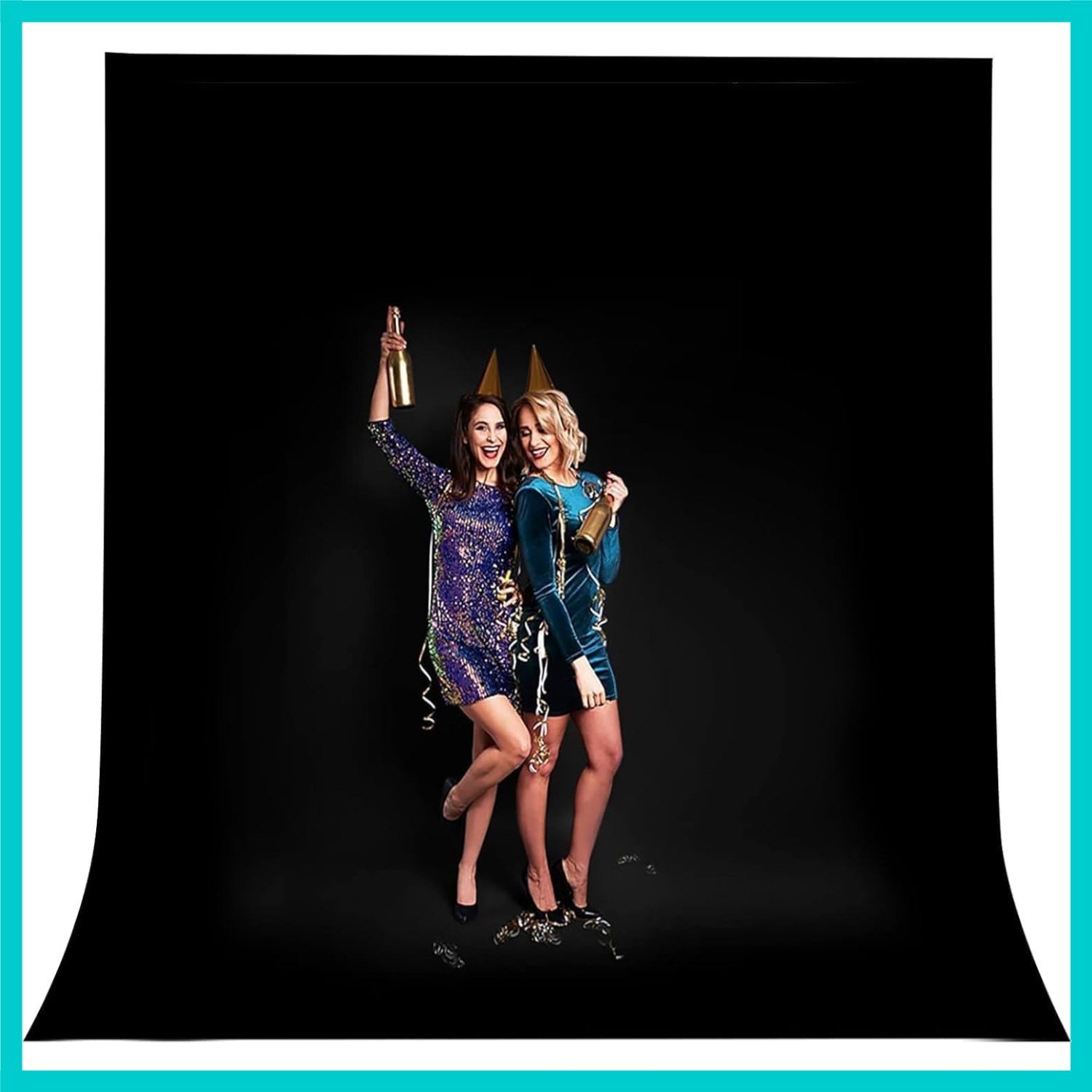 10x20ft Black Photography Backdrop – Versatile Dual-Size for Captivating Shots