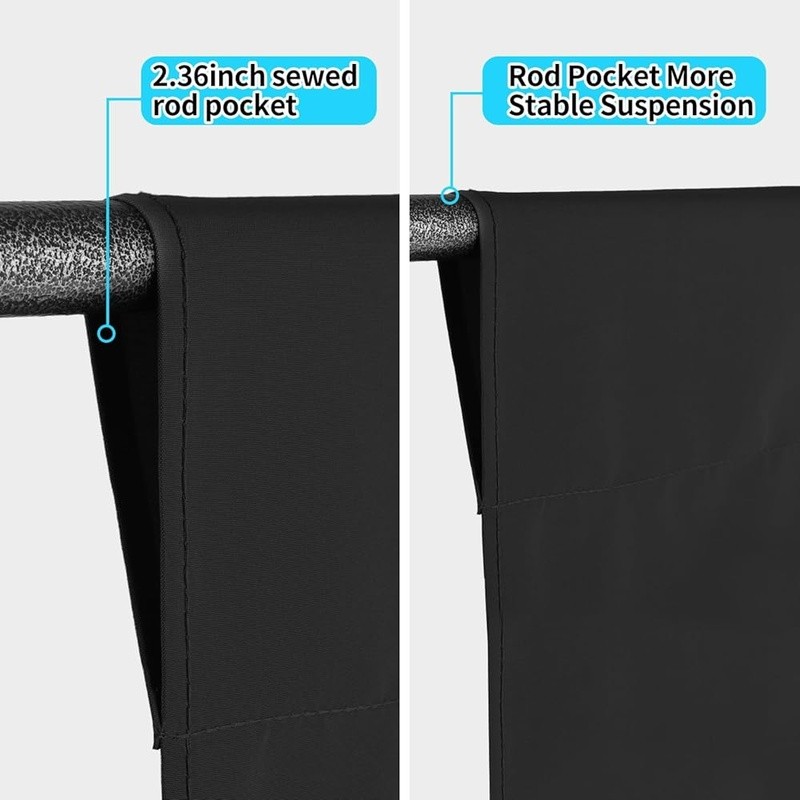 10X20FT Black Non Reflective Polyester Backdrop Durable Photography Background