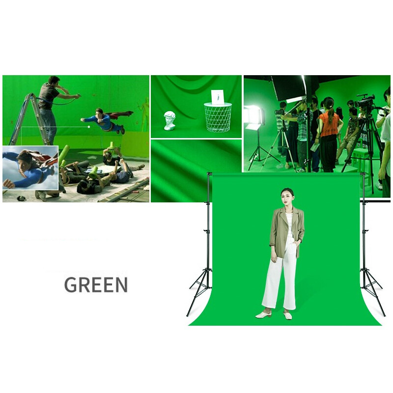 Smooth Green Screen Chroma Key Background Green White Black Backdrop for Photo S