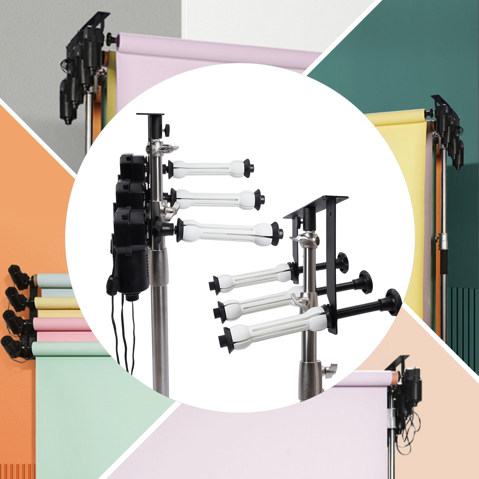 Motorized Electric Background Support System with Remote Control for Photography