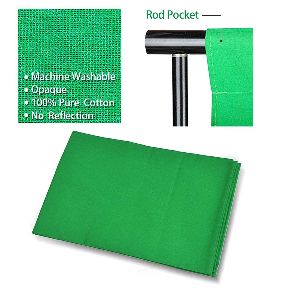 Photo Video Studio Backdrop Kit 10 x12ft Chromakey Green Screen with Stand 8.5