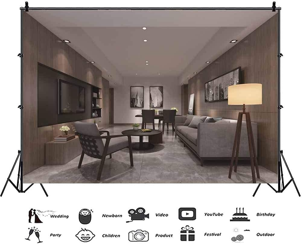 7X5Ft Modern Living Room Backdrop Video Conferencing Backdrop Decor for Home Zoo