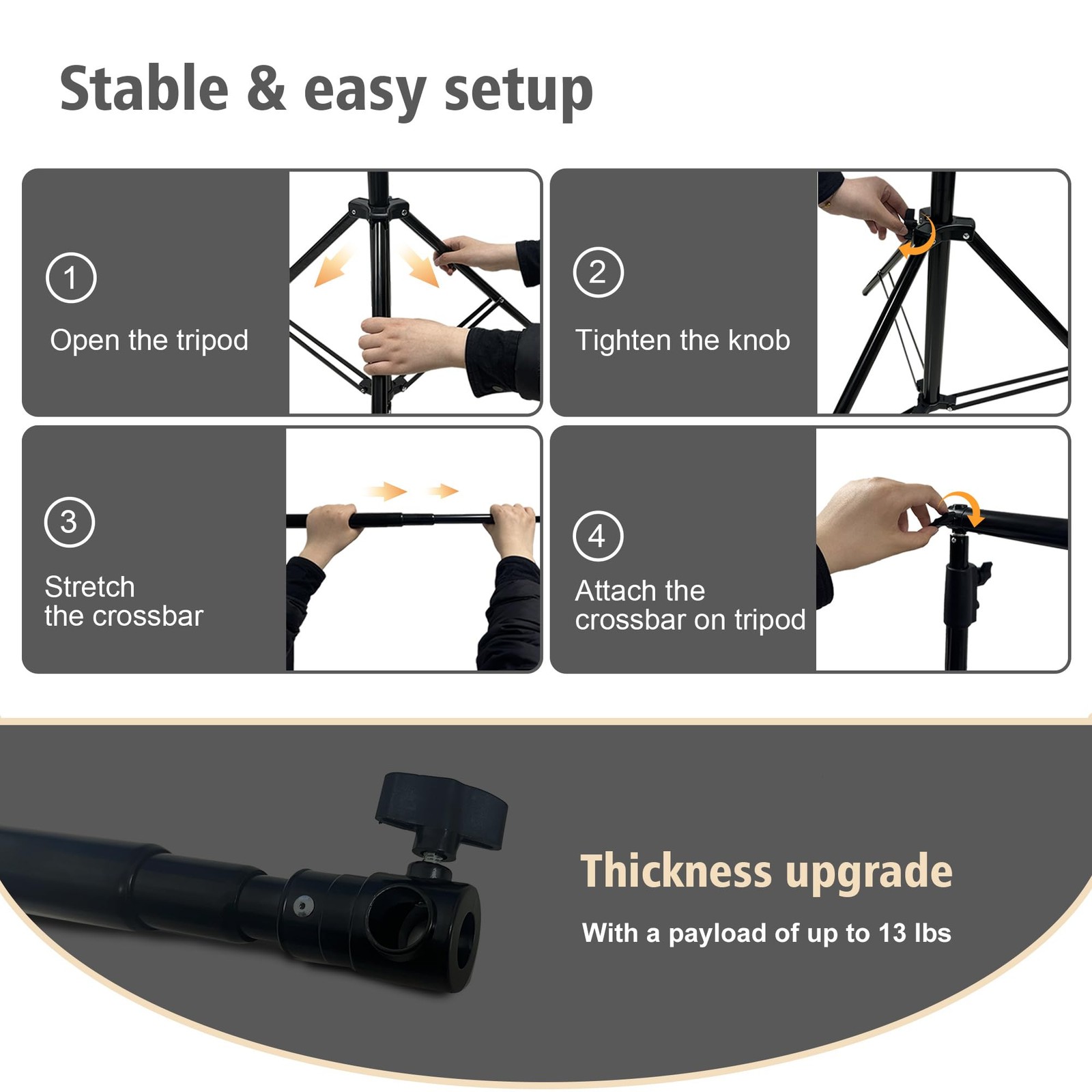 10x10ft Photo Backdrop Stand Heavy Duty Adjustable Support System, Universal …