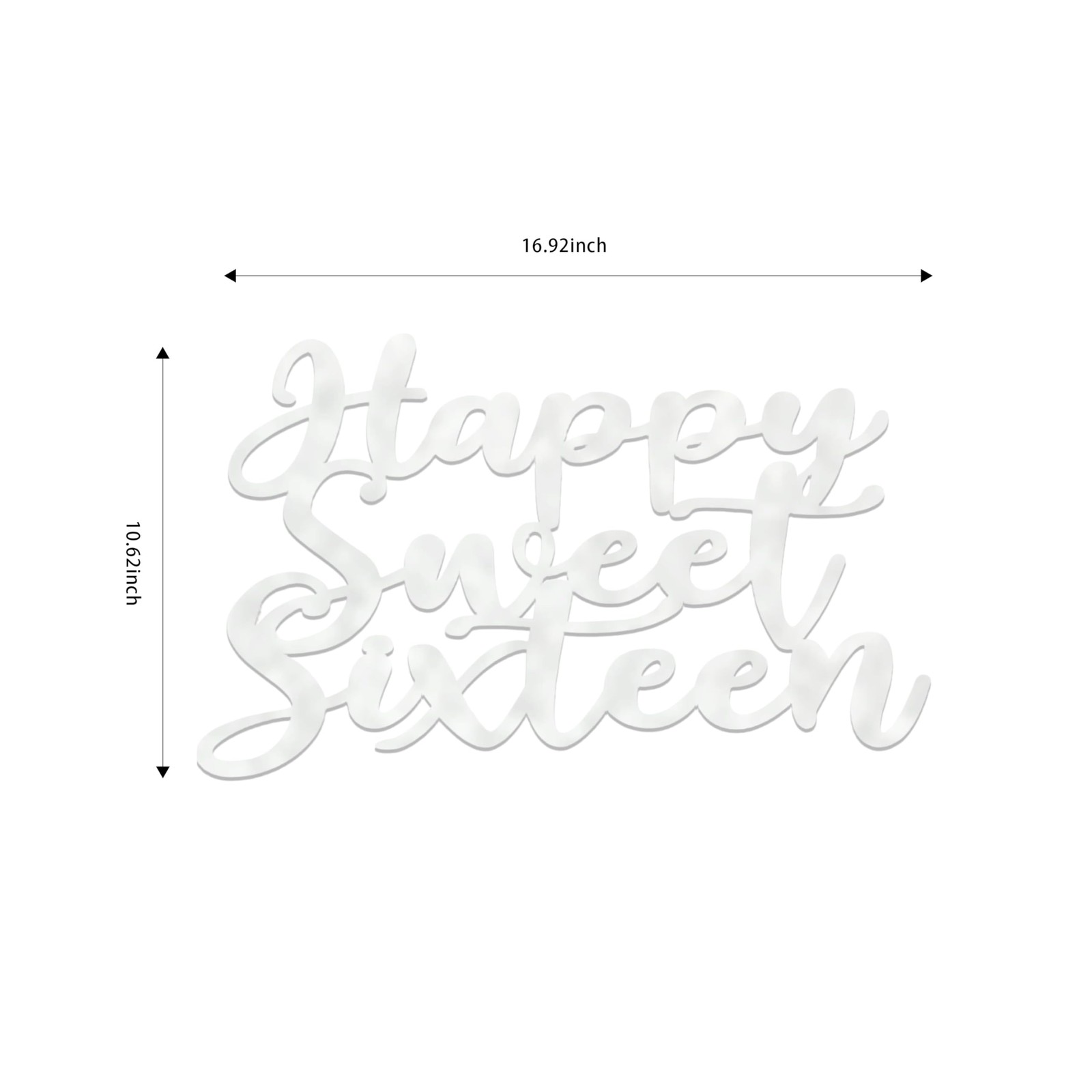 Happy Sweet Sixteen Sign for Birthday Backdrop – Happy 16th Birthday Felt Dec…