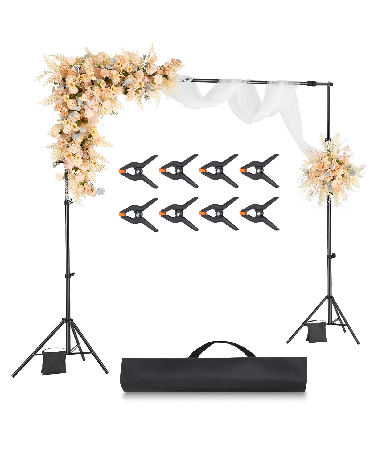 VEVOR Backdrop Stand Background Stand Kit 7 x 10 ft for Party & Photo Studio