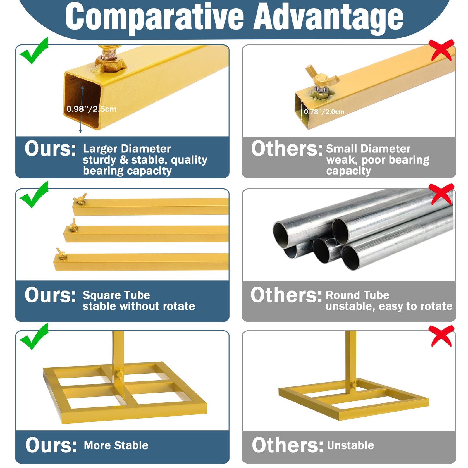 10×10 FT Backdrop Stand Heavy Duty Pipe and Drape Kit, Adjustable Gold Backdr…