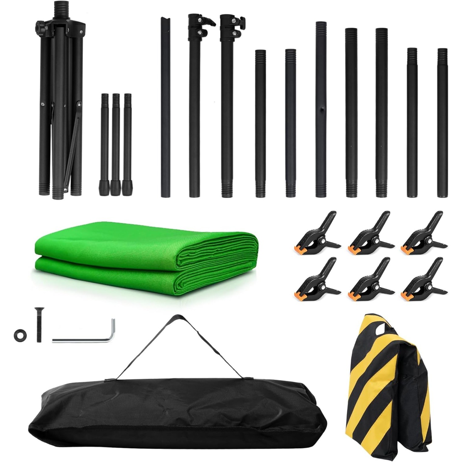 Portable T-Shape Backdrop Stand Background Green Screen Holder Support Kit 8 FT