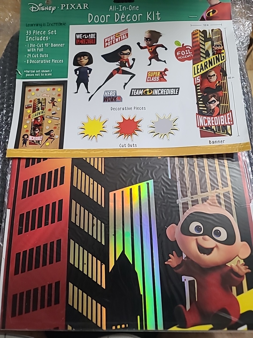 Eureka Disney Pixar The Incredibles Classroom Decoration Door Poster Kit, 33p…