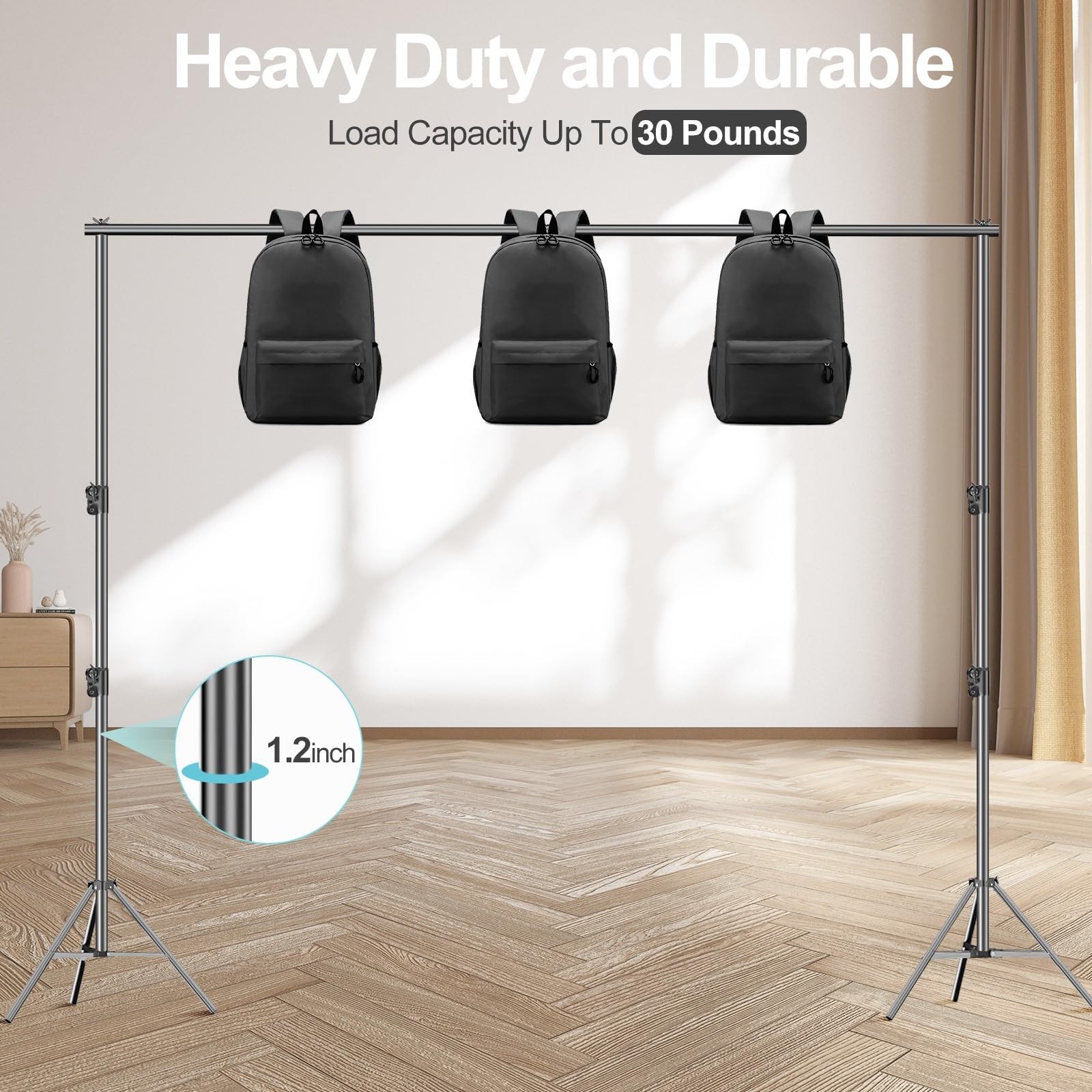 Heavy Duty Background Stand, 9.2 x 10ft Adjustable Backdrop Support System Ki…
