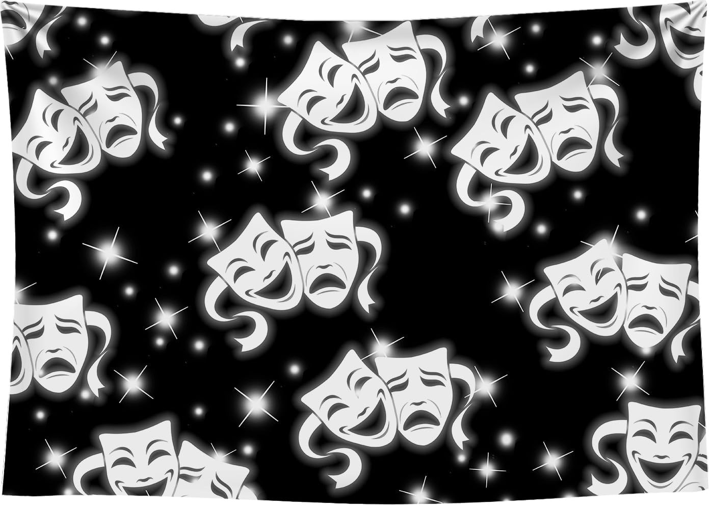 7x5FT Black Mask Backdrop Early 2000s Old School Emotion Glamour Shots Backdrops