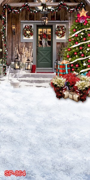 10’x20′ CP Christmas Season Scenic Microfiber Fabric background backdrop SP864