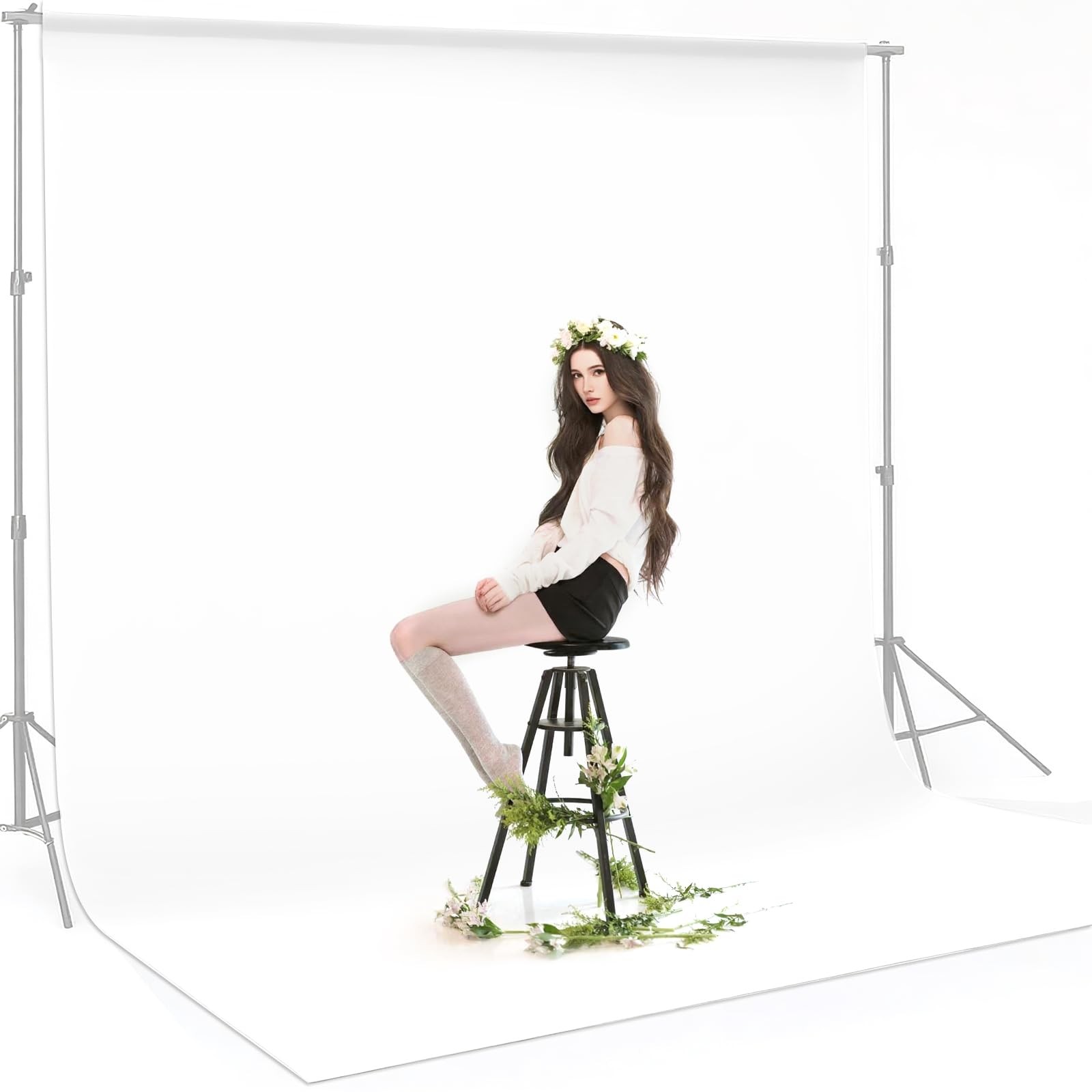 10x12ft White Backdrop Photography Photo Shooting Background with Matt Surfac…