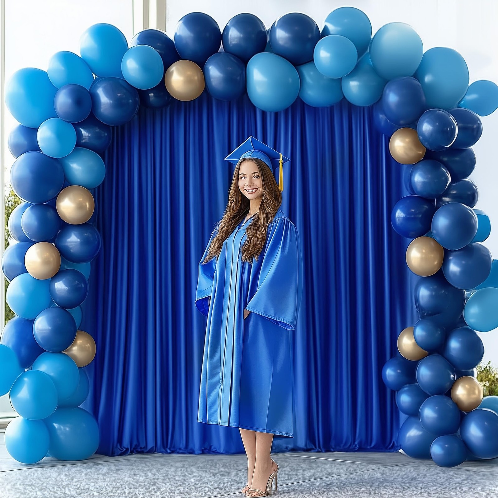 Royal Blue Backdrop Curtain for Parties 10x10FT Photo Backdrop Drapes for Wed…