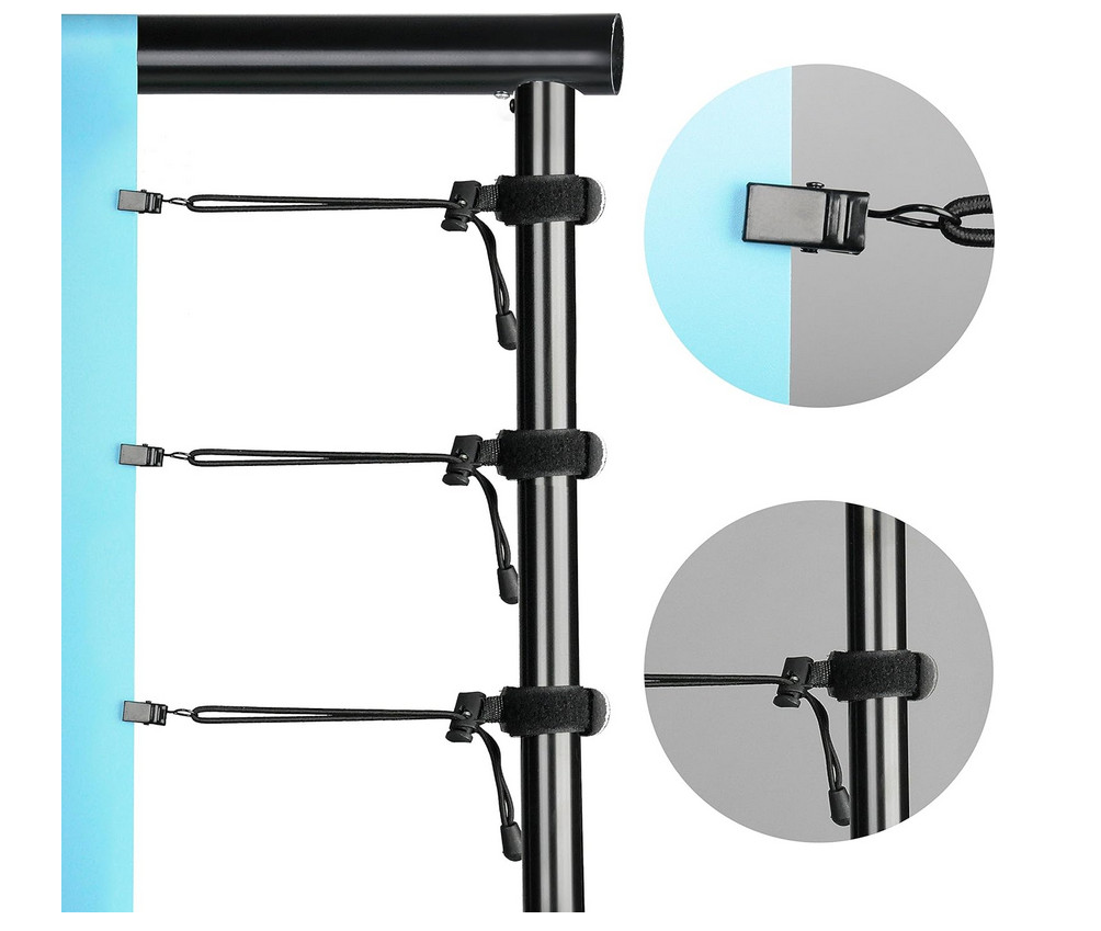 Photo Video Studio 10x7ft Adjustable Backdrop Support System Clamps & Carry Bag