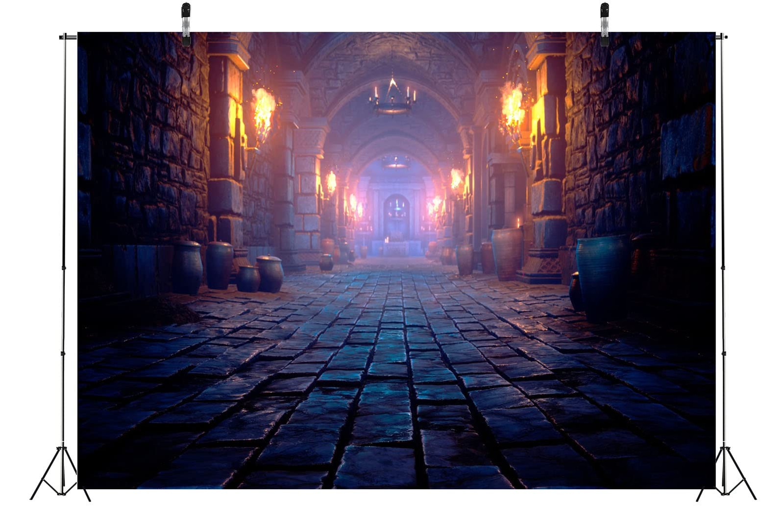 BELECO 7x5ft Fabric Scary Medieval Catacombs Photography 7x5FT, A10892