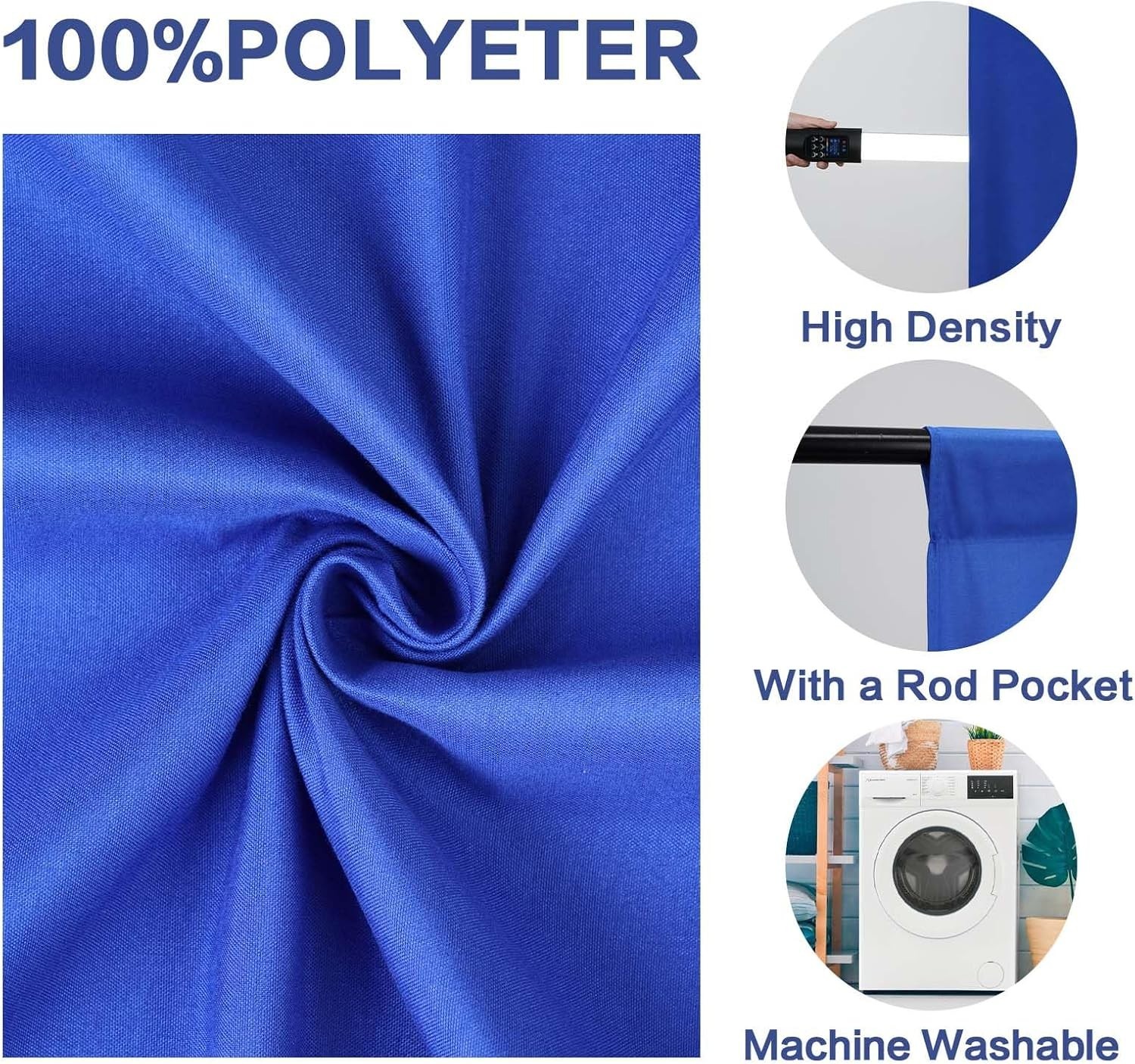 Durable 5x7FT Royal Blue Seamless Backdrop for Stunning Photos and Videos