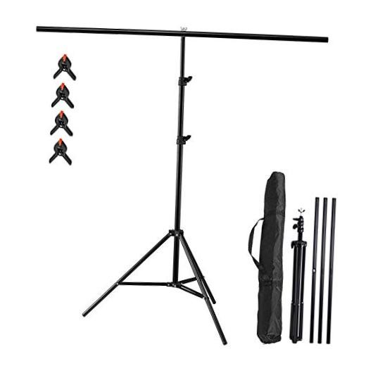 T-Shape Backdrop Stand 6.56ft x 6.56ft / 2M x2M 6.56 ft x 6.56 ft with bag