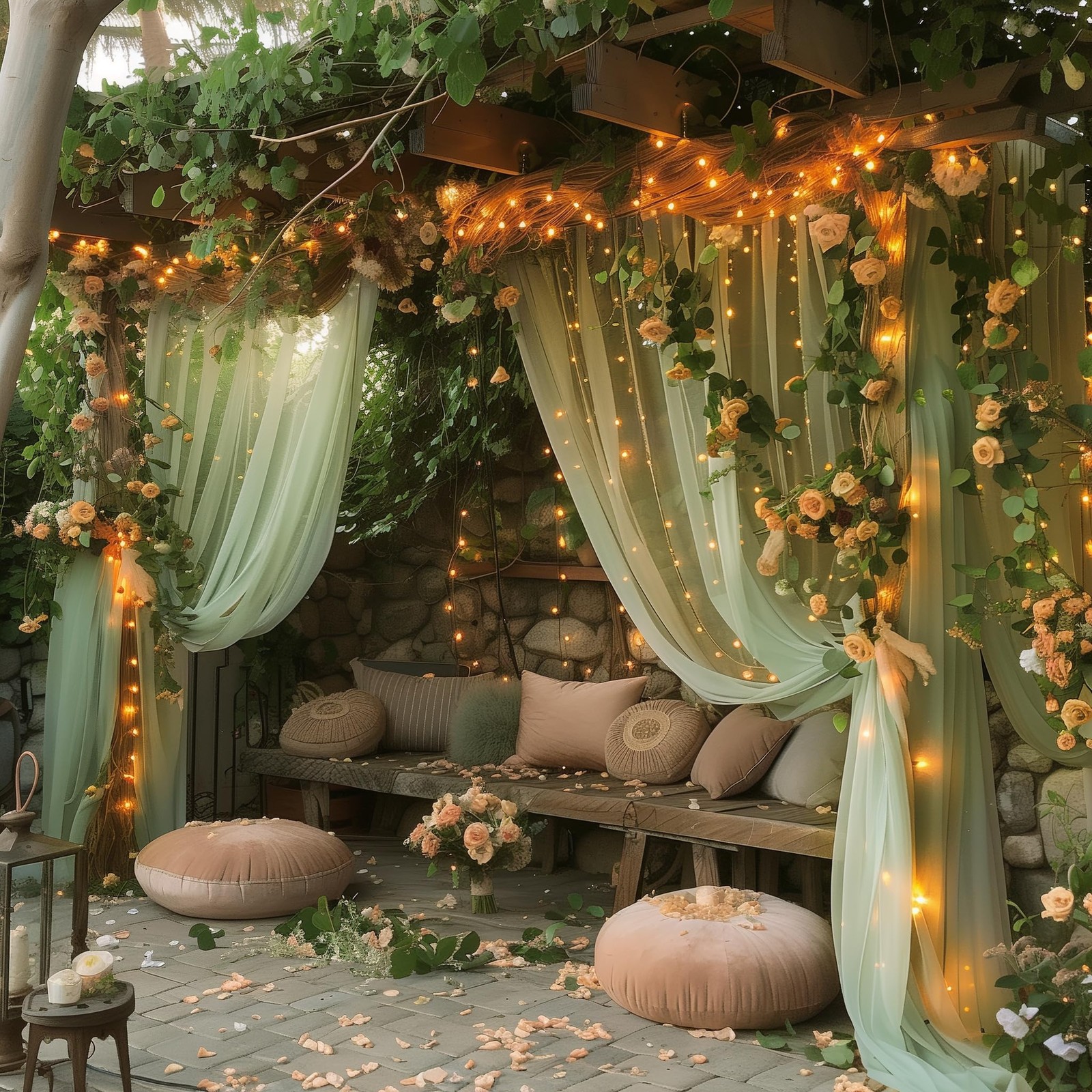 Sage Green Tulle Backdrop Curtains with Lights String 10FT X 8FT Sheer Curtai…