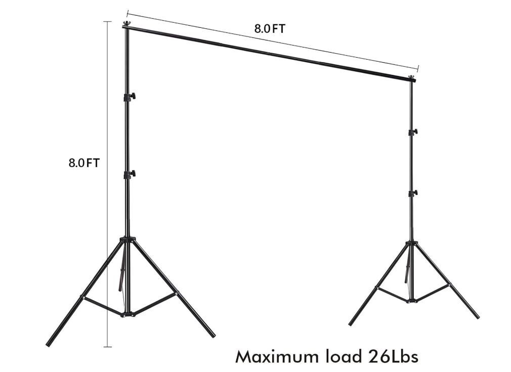 HYJ INC Photo Video Studio Photography Backdrop Stand 8 x 8 ft Adjustable Photo