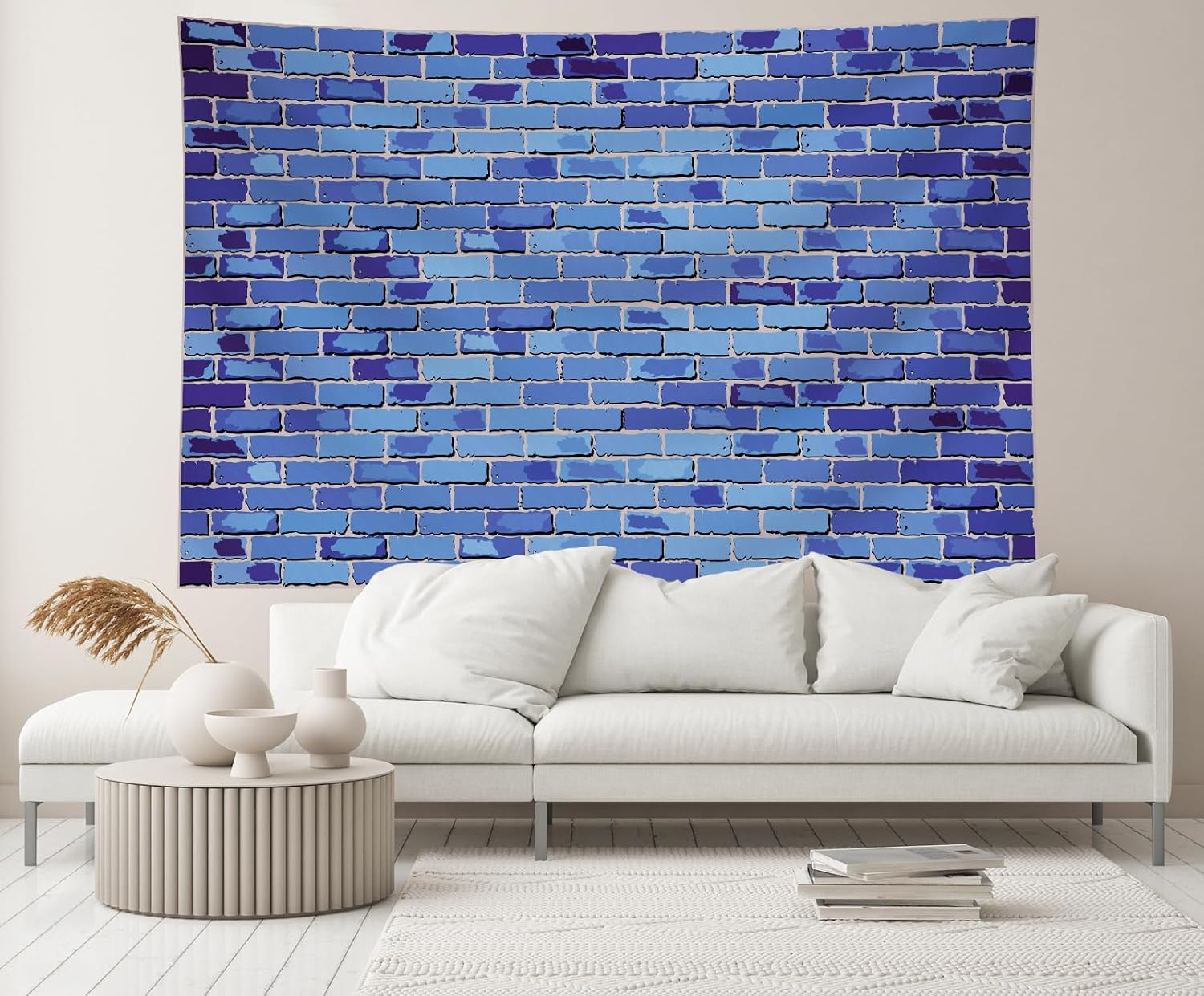 7Ftx5Ft Blue Brick Wall Backdrop for Photography Brick Wall Birthday Party Decor