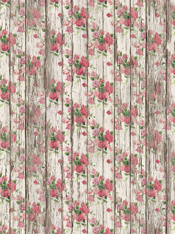 Denny Manufacturing Shabby Wall Printed Photography Backdrop