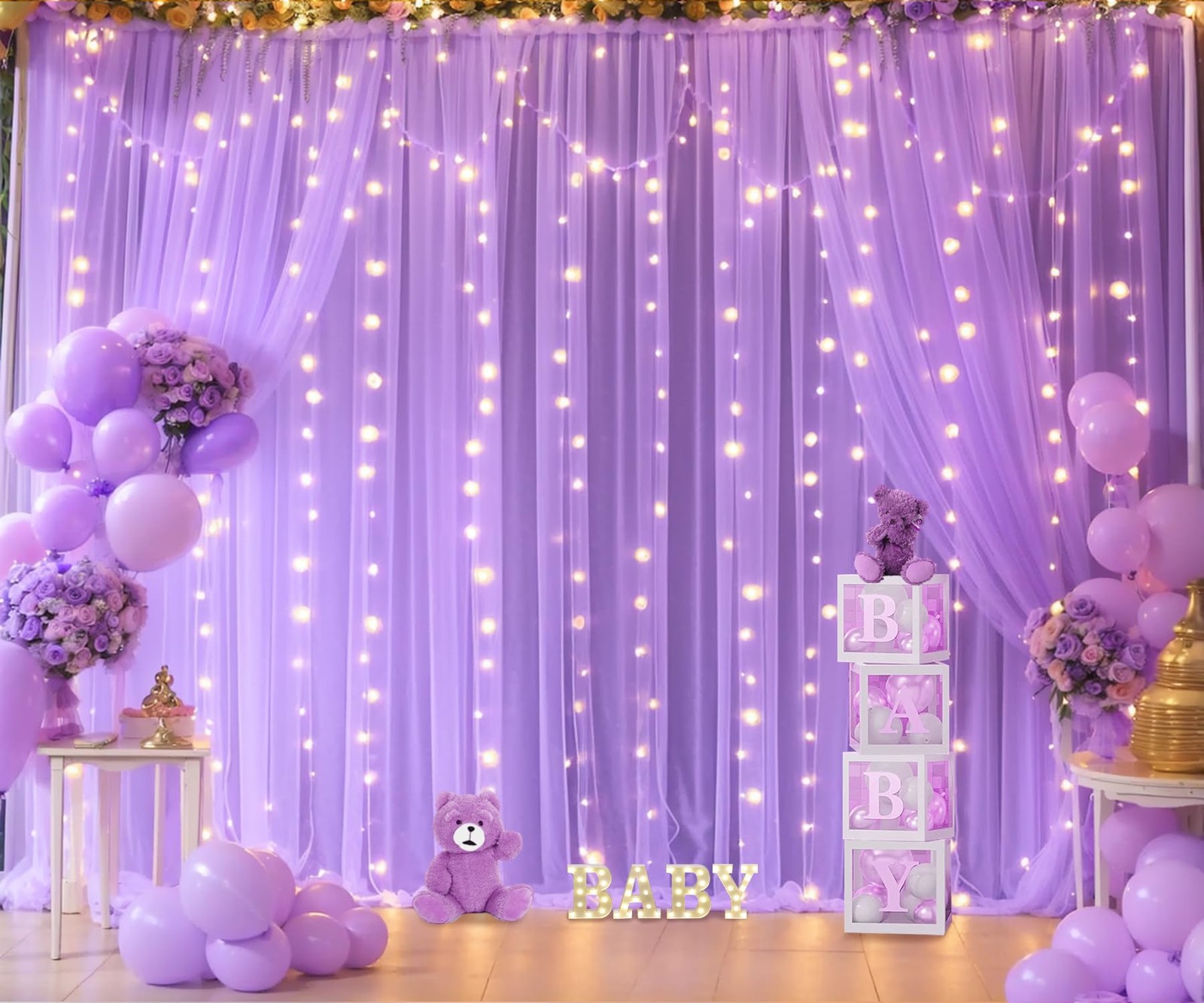 10ft x Lavender x ( 5ft(W) x 10ft(H), 2 panels ),