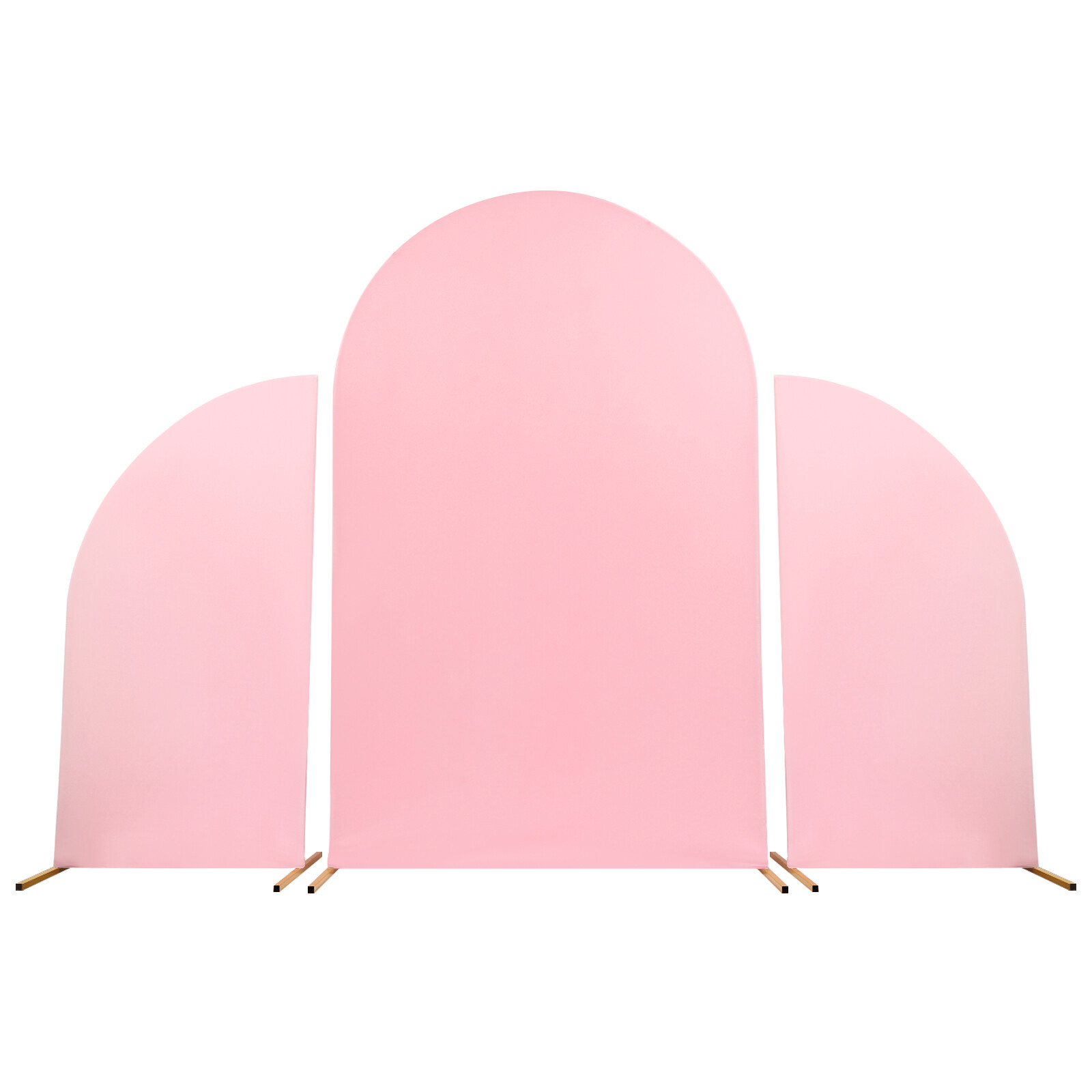 Pink Wedding Arch Cover & Golden Wedding Arch Backdrop Stand Set Party Ceremony