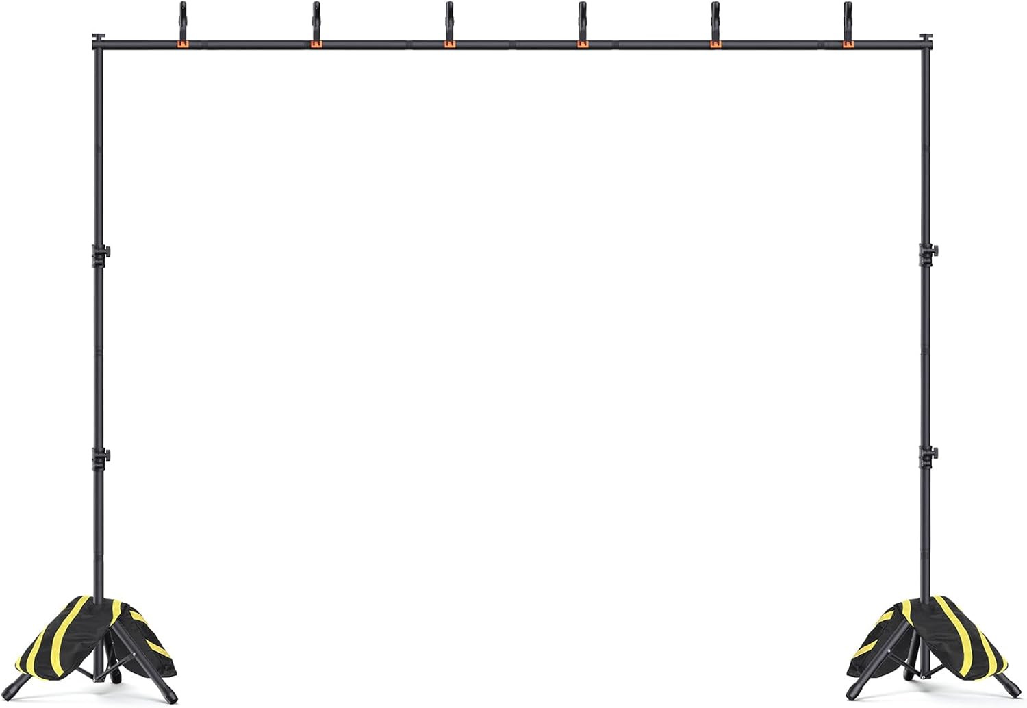 Forlogic Backdrop Stand 10X7.5Ft(Wxh), Heavy Duty Adjustable Photo Back Drop Sta