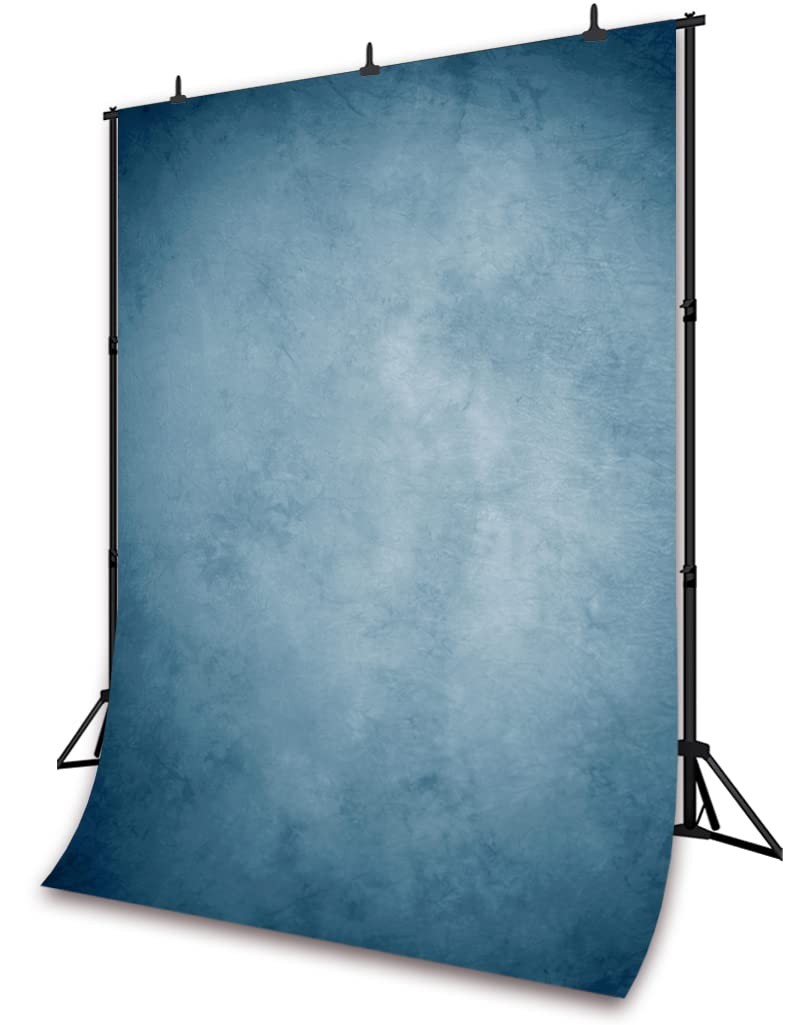 DePhoto 5X7FT Retro Blue Art Portrait Backdrop Seamless Vinyl Photography Pho…