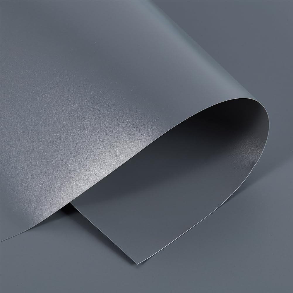 BENECREAT 40X15Inch PVC Photography Backdrop, Matte Gray PVC Vinyl Photo Backgro