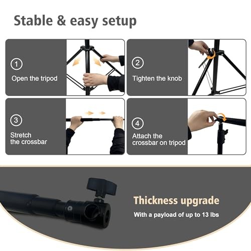 10x10ft Photo Backdrop Stand Heavy Duty Adjustable Support System, Universal