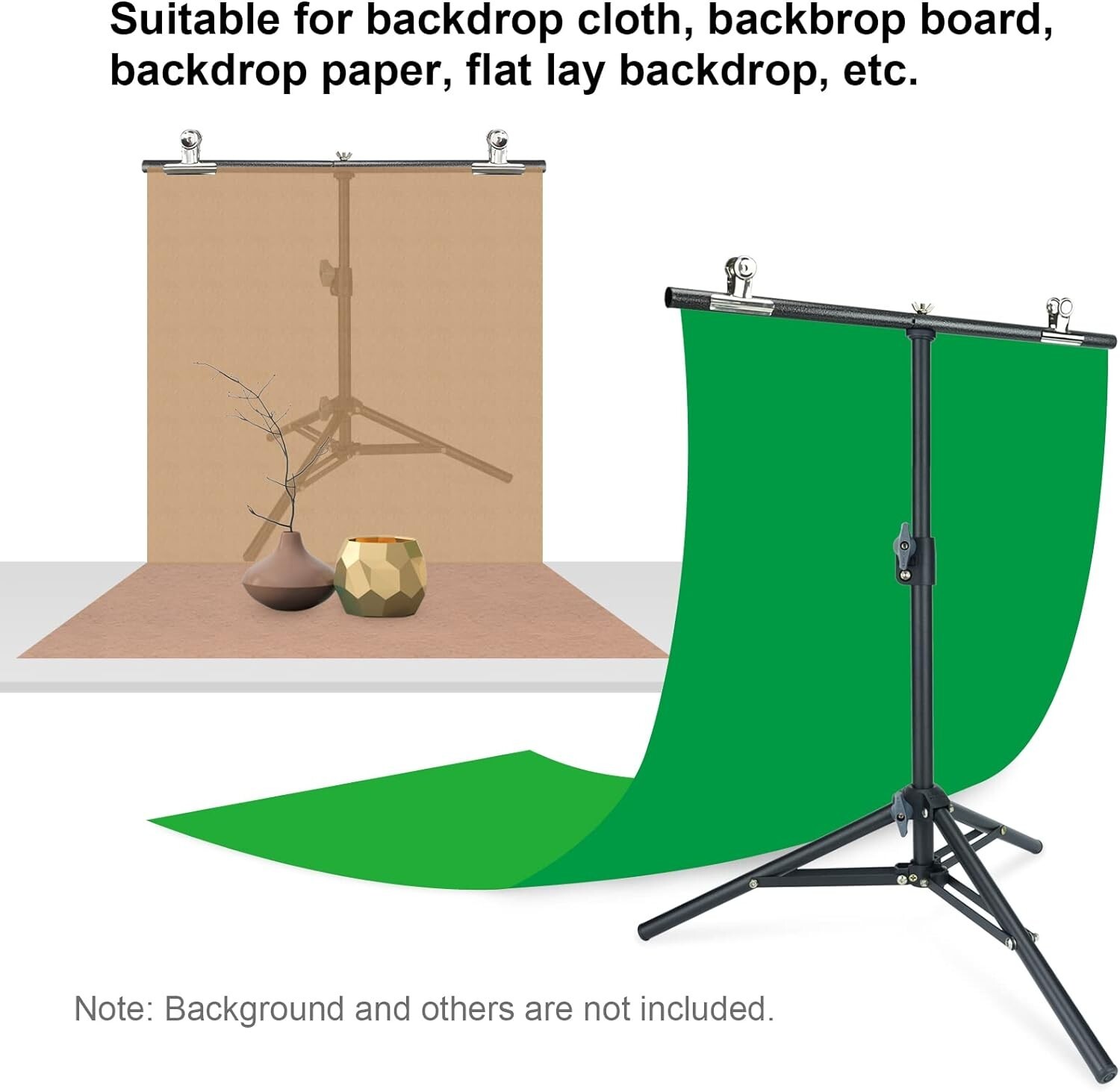 LINCO TableTop 2.2×2.6ft T Shape Photography Backdrop Background Support Stand