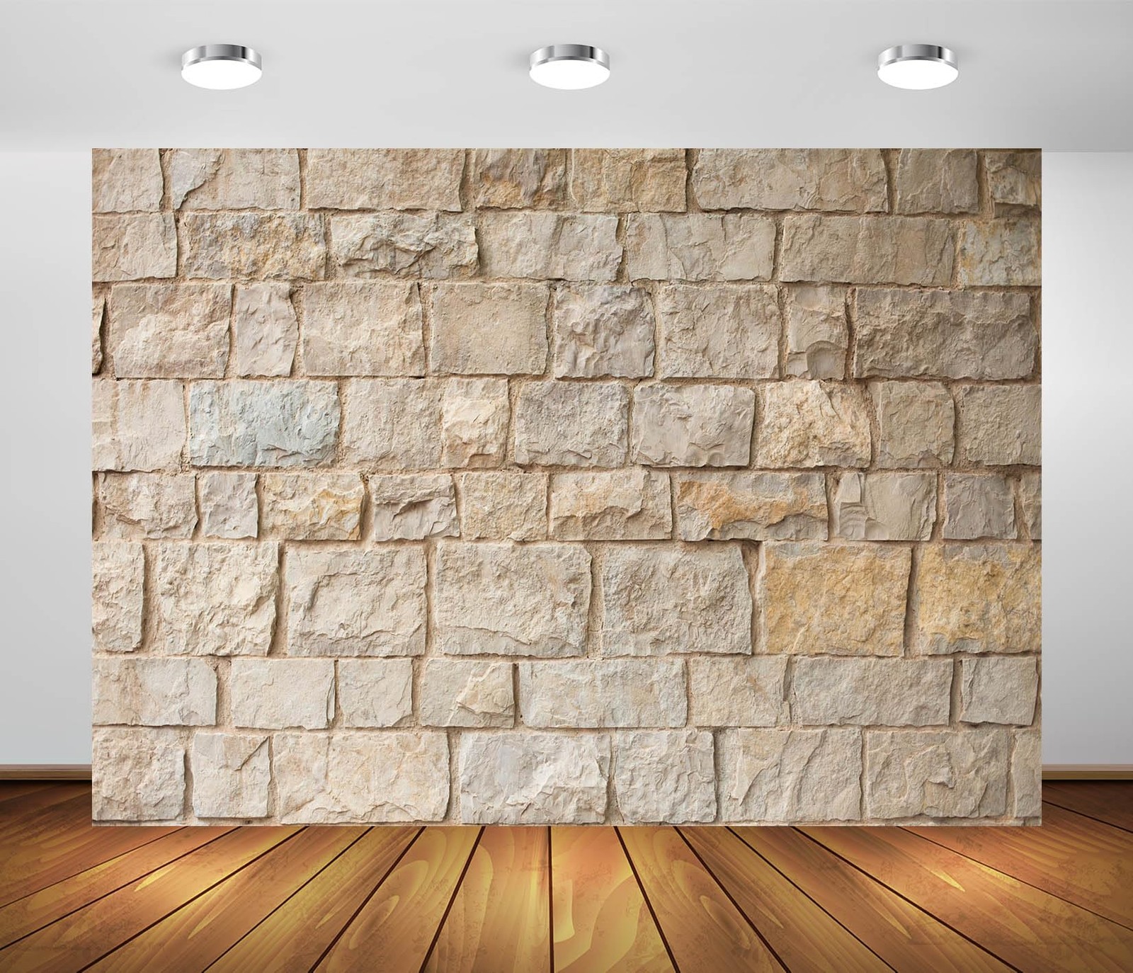 Loccor 7x5ft Fabric Stone Wall Backdrop Ancient Rock 7x5FT, N1-a13829