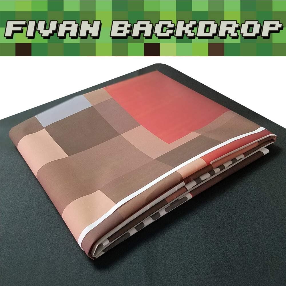 HUAYI 7x5ft TNT Pixel Backdrop for Birthday Game Themed Party Background Photo B