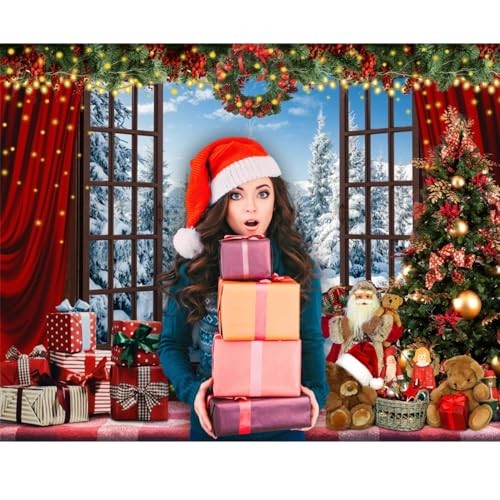 Snowy Winter Forest Photo Backdrop 10x8ft for Photography