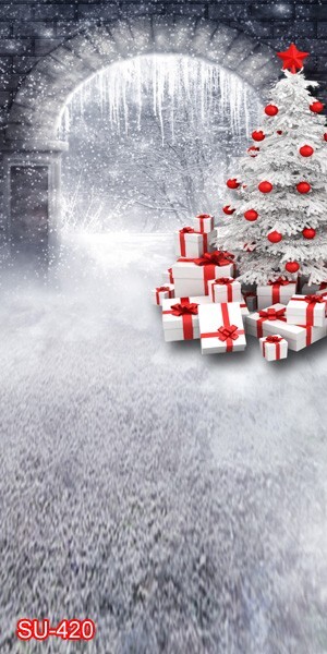 10’x20′ CP Christmas Season Scenic Microfiber Fabric background backdrop SU420