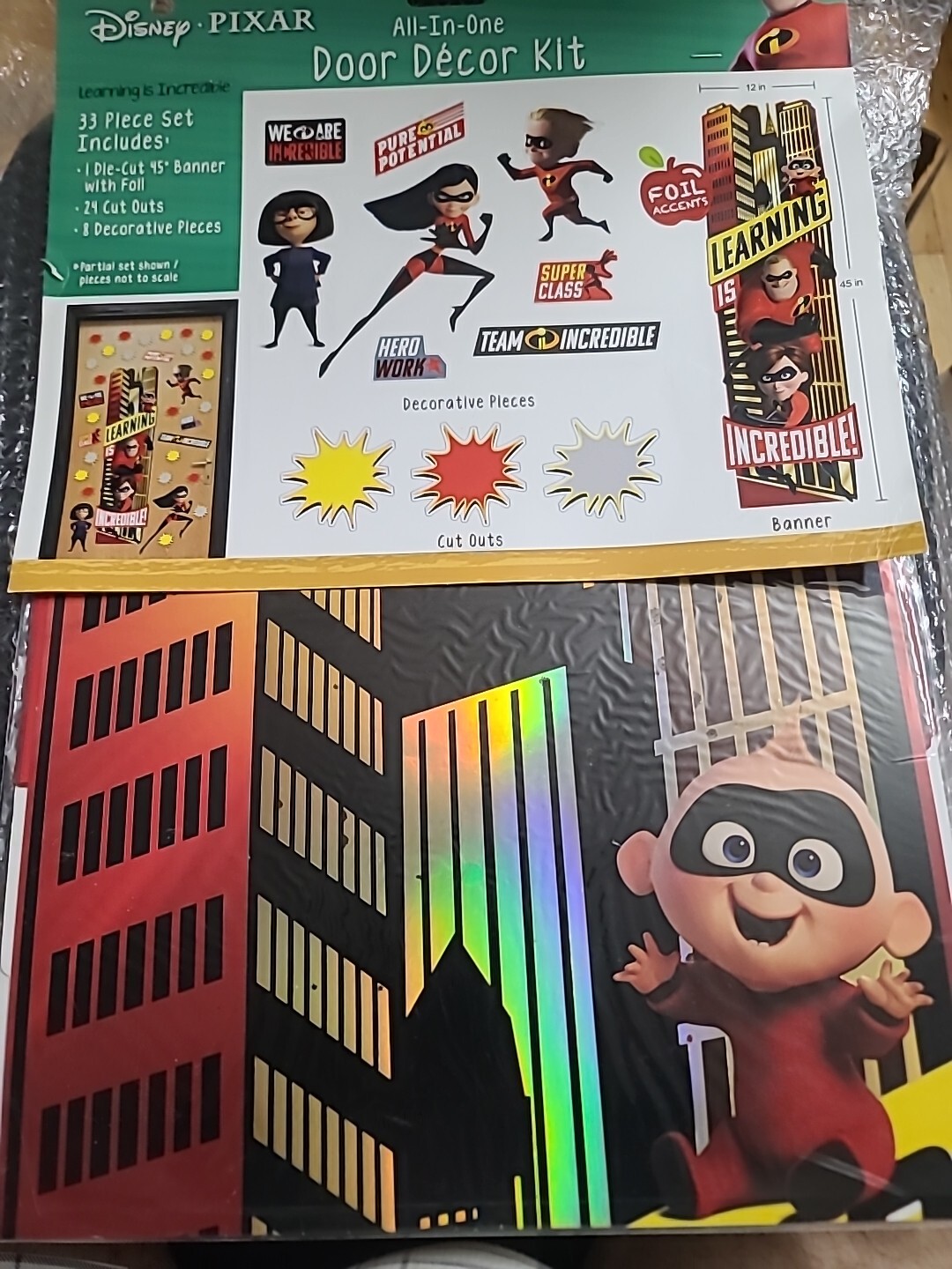 Eureka Disney Pixar The Incredibles Classroom Decoration Door Poster Kit, 33p…
