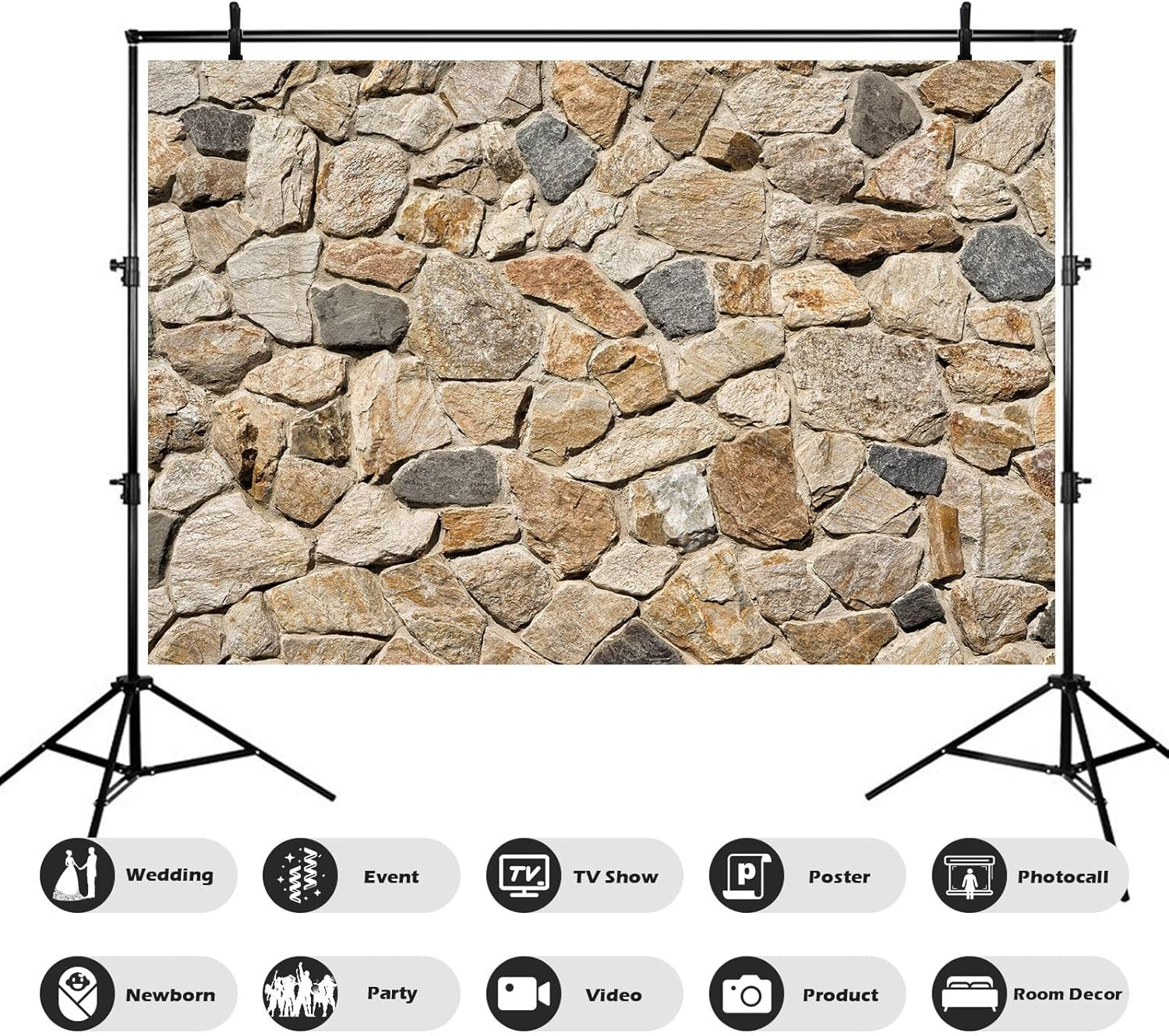Stone Wall Background Natural Rock Wall Photography Backdrop Outdoor Stone Wall