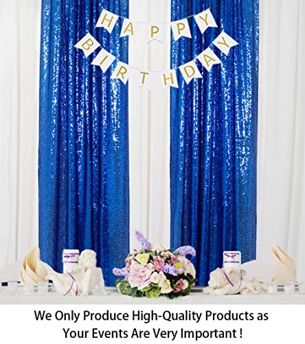 Sequin Curtains 2 Panels Blue 2FTx8FT Sequin Photo Backdrop 2FTx8FTx2 Royal