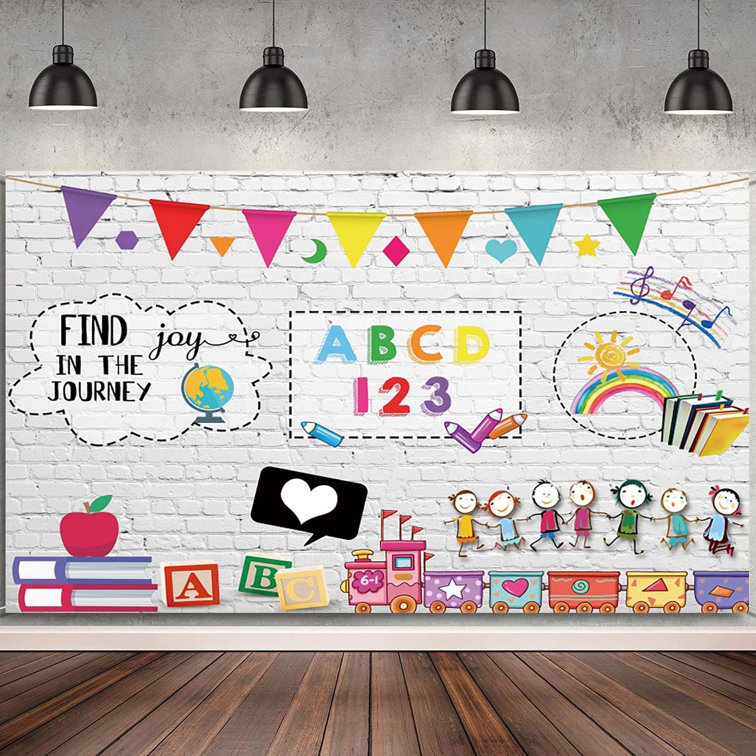 10x7ft Welcome Back to School Backdrop Books Pencil Photography Background