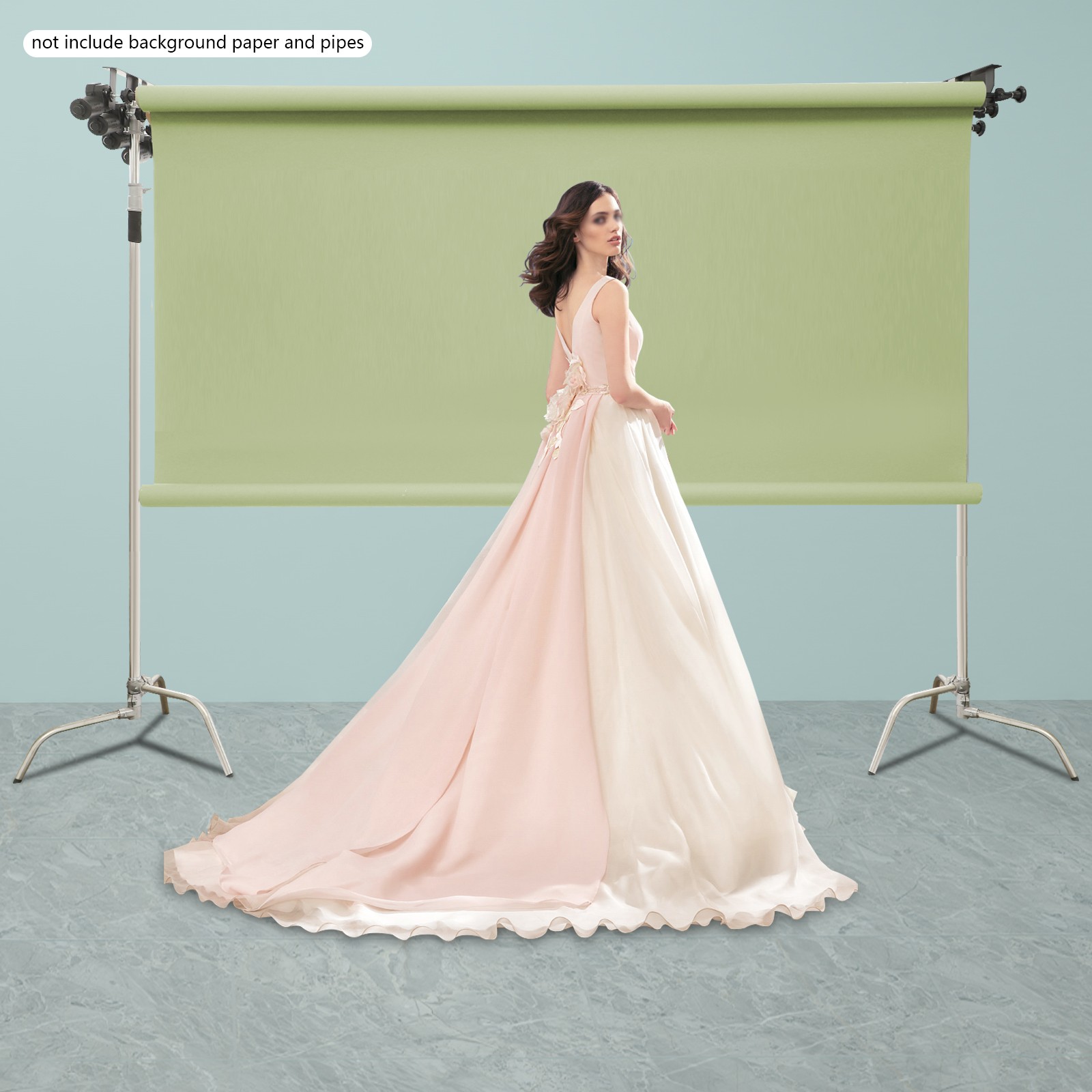 4 Roller Electric Photography Background Mechanism Wall Ceiling Mount w/Remote