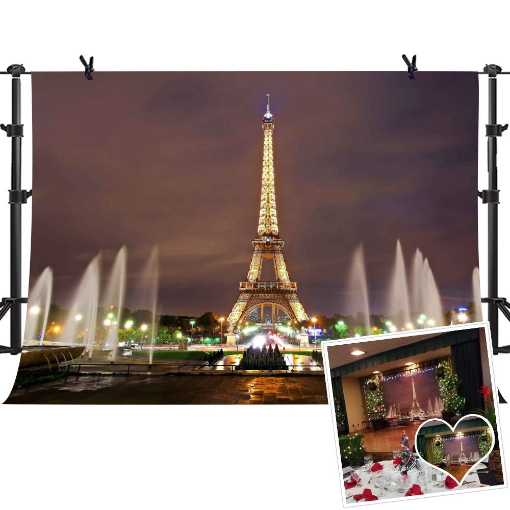 Paris Eiffel Tower Square Photo Props Backdrop for Romantic Love Theme Party …