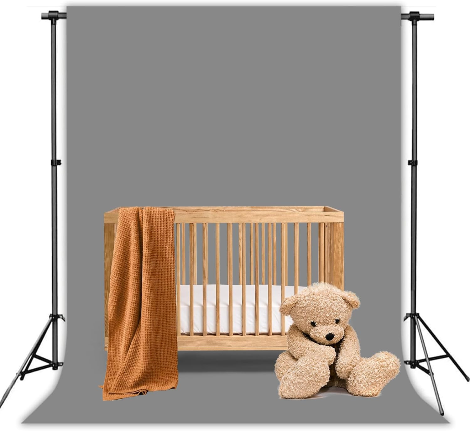 Gery 5×7 Ft Photo Backdrop for Weddings, Birthdays, and Graduations
