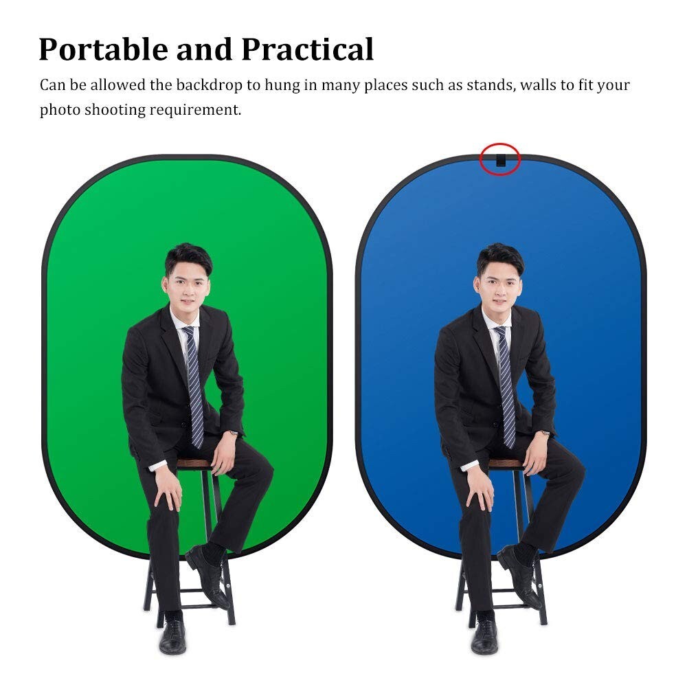 Photography Backdrop, 4 in 1 Collapsible Reversible Background Panel 5×6
