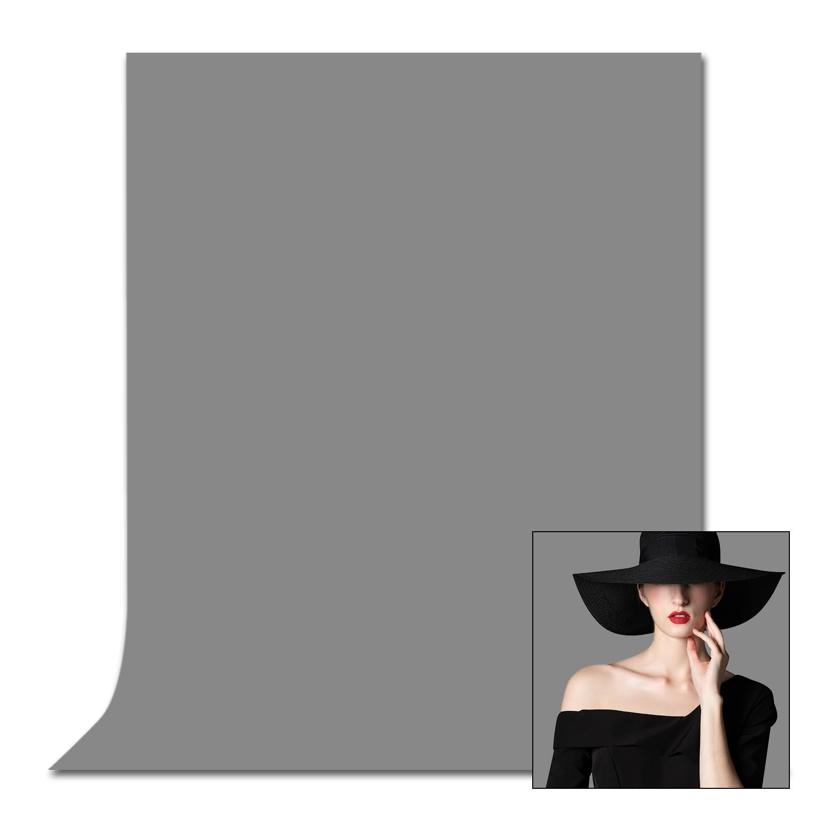 Grey Backdrop Photography Photobooth Professional Curtain Studio Portrait 8x10FT