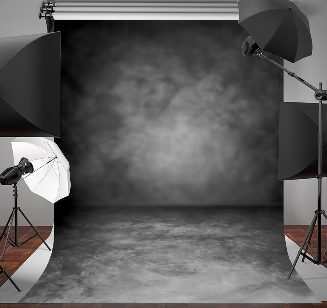 5X7Ft Black Abstract Retro Photography Backdrop for Stunning Portraits